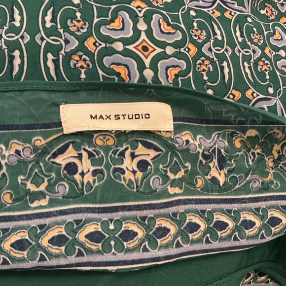 Max Studio Teal Patterned Women's Blouse - Picture 6 of 7